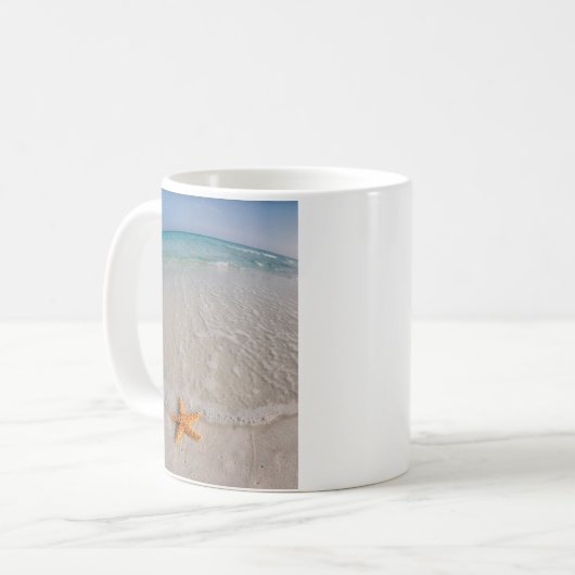 Starfish am Strand Kaffeetasse (Vorderseite Links)