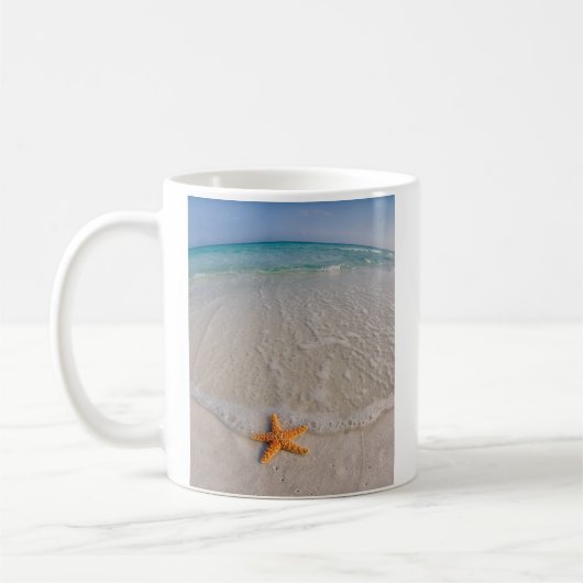 Starfish am Strand Kaffeetasse (Links)