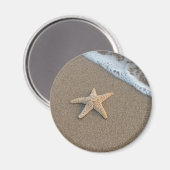Starfish am Strand Magnet (Vorderseite/Rückseite)