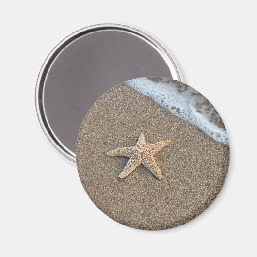 Starfish am Strand Magnet (Vorderseite/Rückseite)