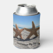 Starfish am Strand - Personalisiert Dosenkühler (Kanne Vorderseite)