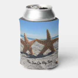 Starfish am Strand - Personalisiert Dosenkühler