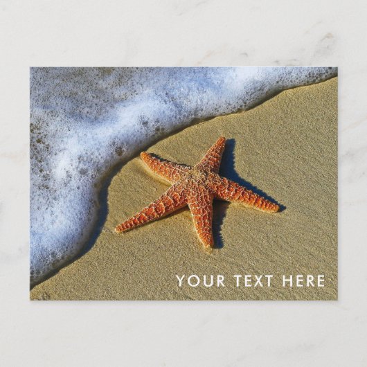 Starfish am Strand Postkarte (Vorderseite)