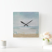 Starfish am Strand Quadratische Wanduhr (Zuhause)