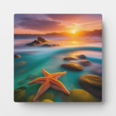 Starfish am Strand von Dawn Fotoplatte (Vorderseite)