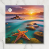 Starfish am Strand von Dawn Geschenkanhänger (Vorderseite)