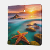 Starfish am Strand von Dawn Keramikornament (Links)