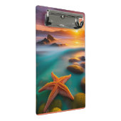 Starfish am Strand von Dawn Mini Klemmbrett (Schrägansicht)