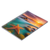 Starfish am Strand von Dawn Notizblock (Linke Seite)
