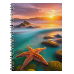 Starfish am Strand von Dawn Notizblock