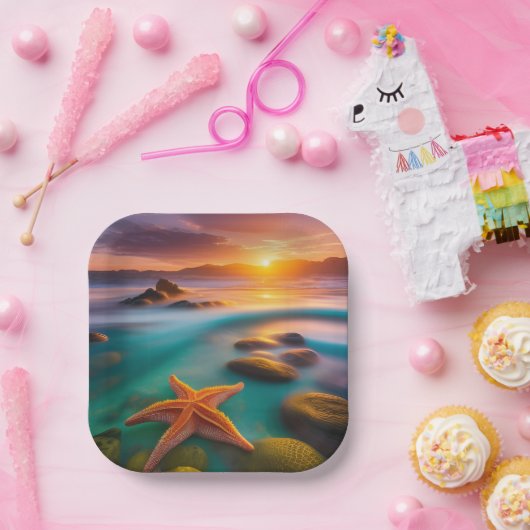 Starfish am Strand von Dawn Pappteller (Party)
