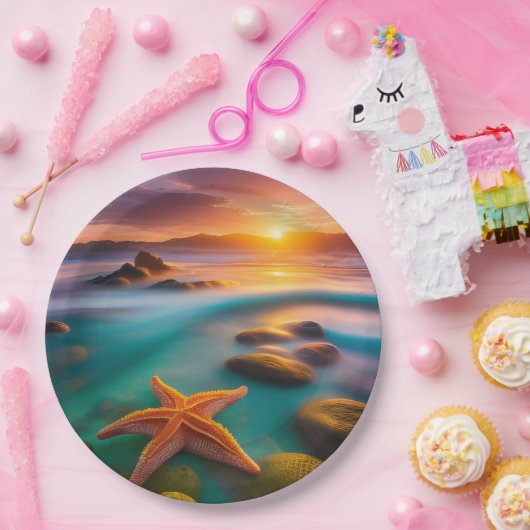 Starfish am Strand von Dawn Pappteller (Party)