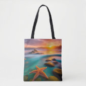 Starfish am Strand von Dawn Tasche (Vorderseite)