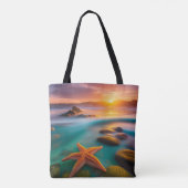 Starfish am Strand von Dawn Tasche (Rückseite)
