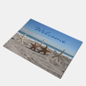 Starfish am Strand - Willkommen vor der Tür Fußmatte (Schrägansicht)