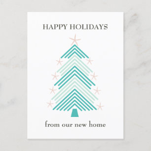 Starfish an der Küste Weihnachtsbaum Ankündigungspostkarte