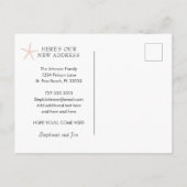 Starfish an der Küste Weihnachtsbaum Ankündigungspostkarte (Rückseite)