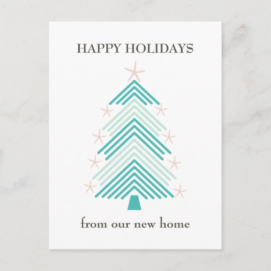 Starfish an der Küste Weihnachtsbaum Ankündigungspostkarte (Vorderseite)