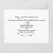 Starfish and Beach Theme Wedding RSVP Postcard Einladungspostkarte (Rückseite)