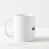 Starfish and Blue Silhouette Kaffeetasse (Links)