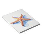 Starfish and Blue Silhouette Notizblock (angewinkelt)