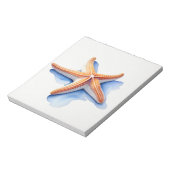Starfish and Blue Silhouette Notizblock (Rotiert)