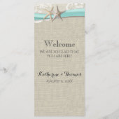 Starfish and Lace Rustic Beach Hochzeitsreise Programm (Rückseite)