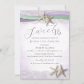 Starfish and Lace Sweet 16 Einladung (Vorderseite)
