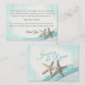 Starfish and Lace Vintag Beach Gut wollen Begleitkarte (Vorne/Hinten)