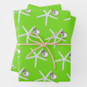 Starfish and Ornament Beach Weihnachten Gemustert Geschenkpapier Set (Beispiel)