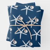 Starfish and Ornament Beach Weihnachten Gemustert Geschenkpapier Set (Beispiel)