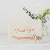 Starfish and Ribbon Flat Card Vielen Dank Dankeskarte (Stehend Vorderseite)