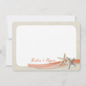 Starfish and Ribbon Flat Card Vielen Dank Dankeskarte (Rückseite)