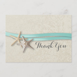 Starfish and Ribbon Flat Card Vielen Dank Dankeskarte