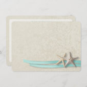 Starfish and Ribbon Flat Card Vielen Dank Mitteilungskarte (Vorne/Hinten)
