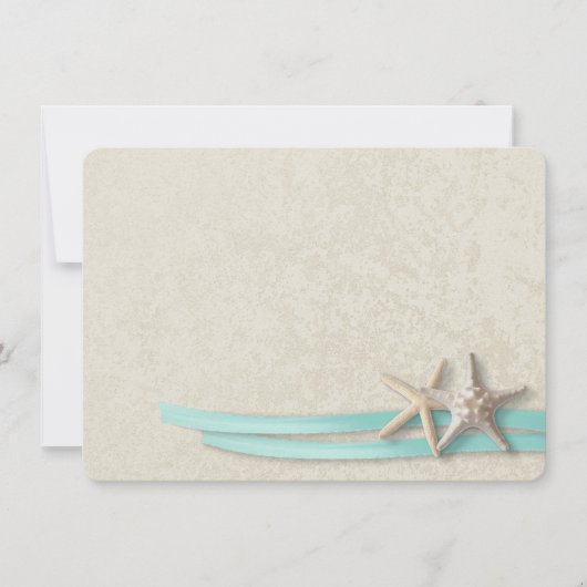 Starfish and Ribbon Flat Card Vielen Dank Mitteilungskarte (Vorderseite)