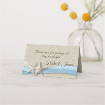 Starfish and Ribbon Light Blue Wedding
