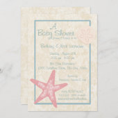 Starfish and Sand Dollar Baby Dusche Einladung (Vorne/Hinten)