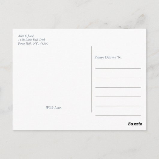 Starfish and Sand Dollar - Hochzeit am Strand Viel Postkarte (Rückseite)