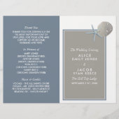 Starfish and Sand Dollar - Hochzeitsprogramm am St (Vorderseite)