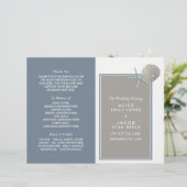 Starfish and Sand Dollar - Hochzeitsprogramm am St (Stehend Vorderseite)