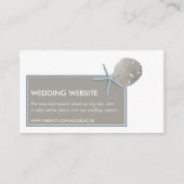 Starfish and Sand Dollar - Website für Hochzeiten Begleitkarte (Vorderseite)