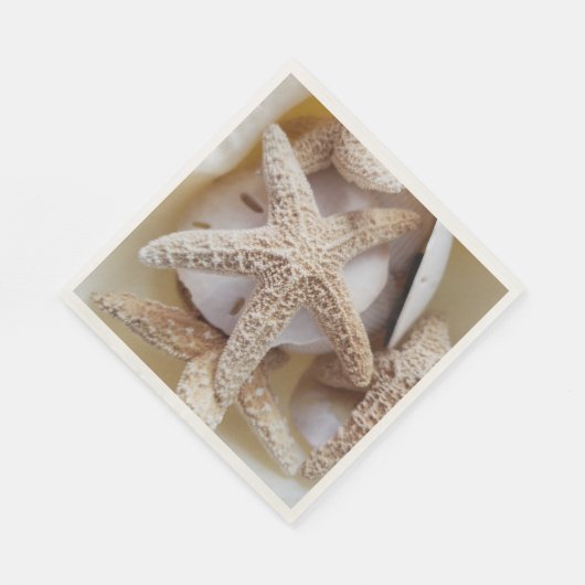 Starfish and Sand Dollars Elegante Küste Serviette (Ecke)