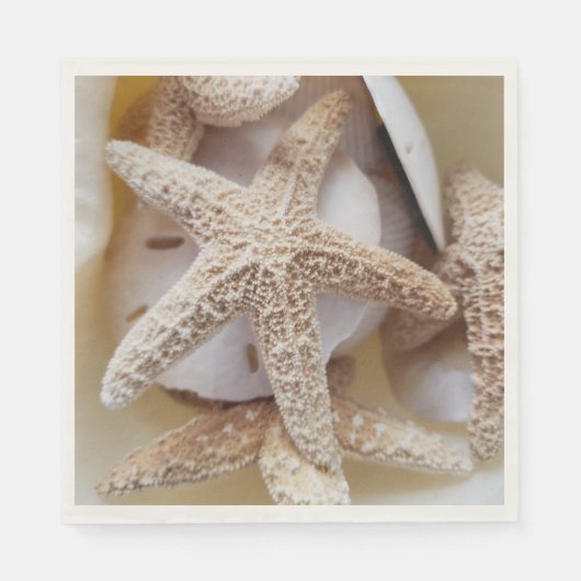 Starfish and Sand Dollars Elegante Küste Serviette (Vorderseite)
