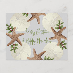 Starfish and Sand Dollars Weihnachtskarte Postkarte