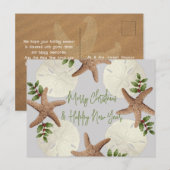 Starfish and Sand Dollars Weihnachtskarte Postkarte (Vorne/Hinten)