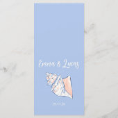 starfish and sea shell menükarte (Rückseite)