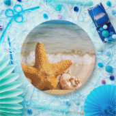 Starfish and Seashells am Strand Pappteller (Party)