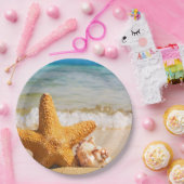 Starfish and Seashells am Strand Pappteller (Party)