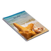Starfish and Seashells am Strand Personalisiert Notizblock (Rechte Seite)